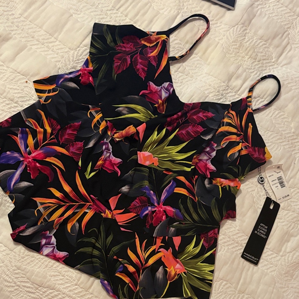 Magicsuit Black Multicolor Floral Camisole